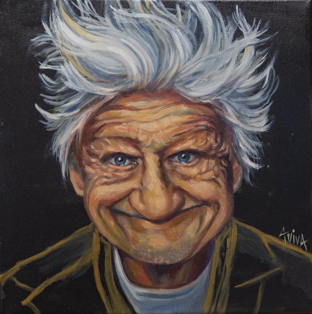 Portrait of an older man with white hair