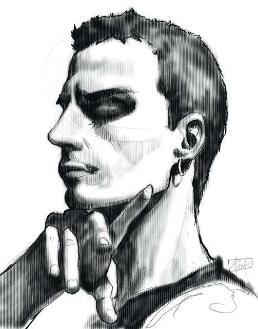 Monochromatic portrait