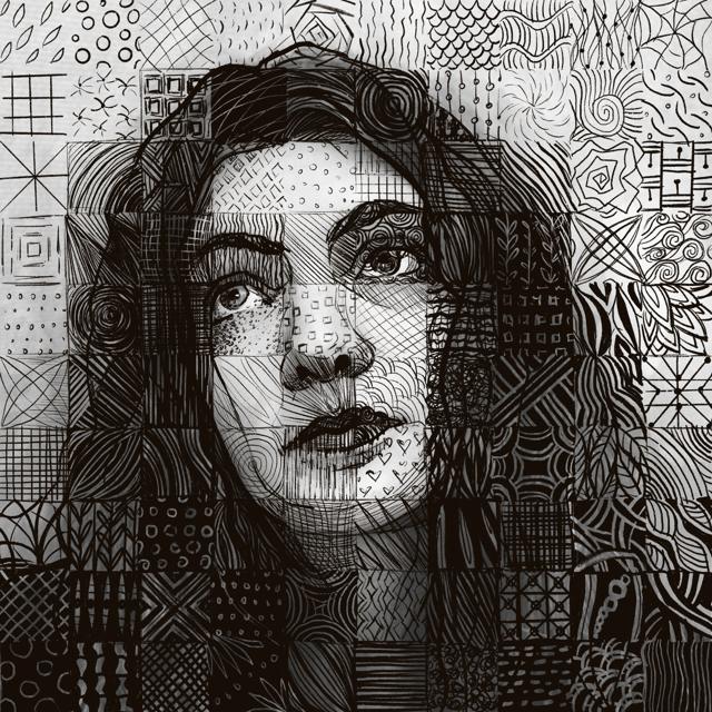 Mosaic of a woman
